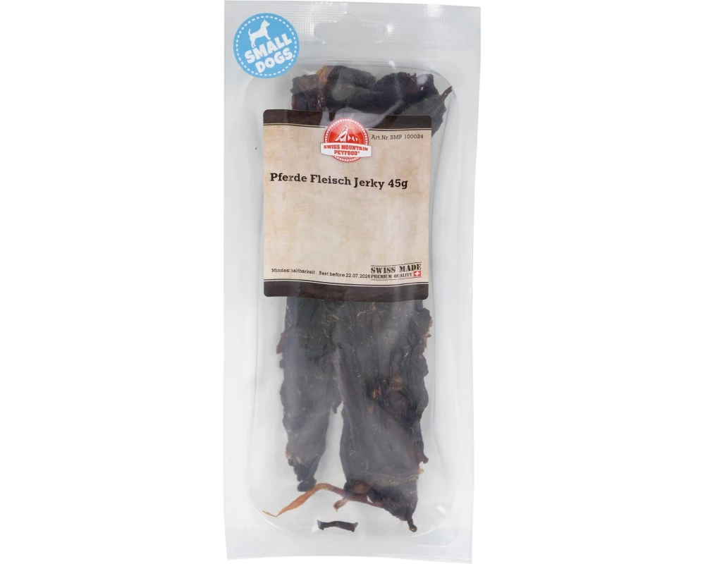 Swiss Mountain Petfood Kausnack Pferde Fleisch Jerky, 45 g