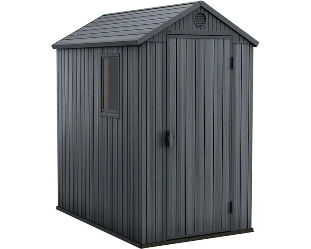 Keter Gartenhaus Darwin 4 x 6 Grau, Kunststoff/Metall