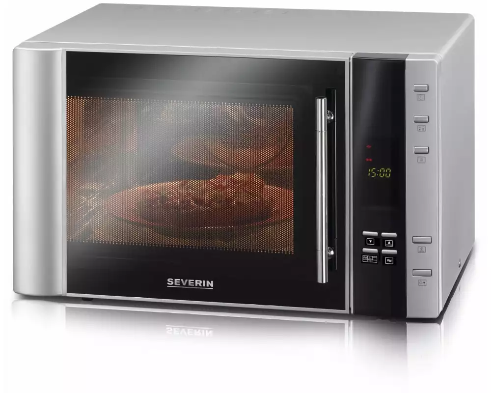 Severin Mikrowelle mit Grill MW 7775 Schwarz/Silber