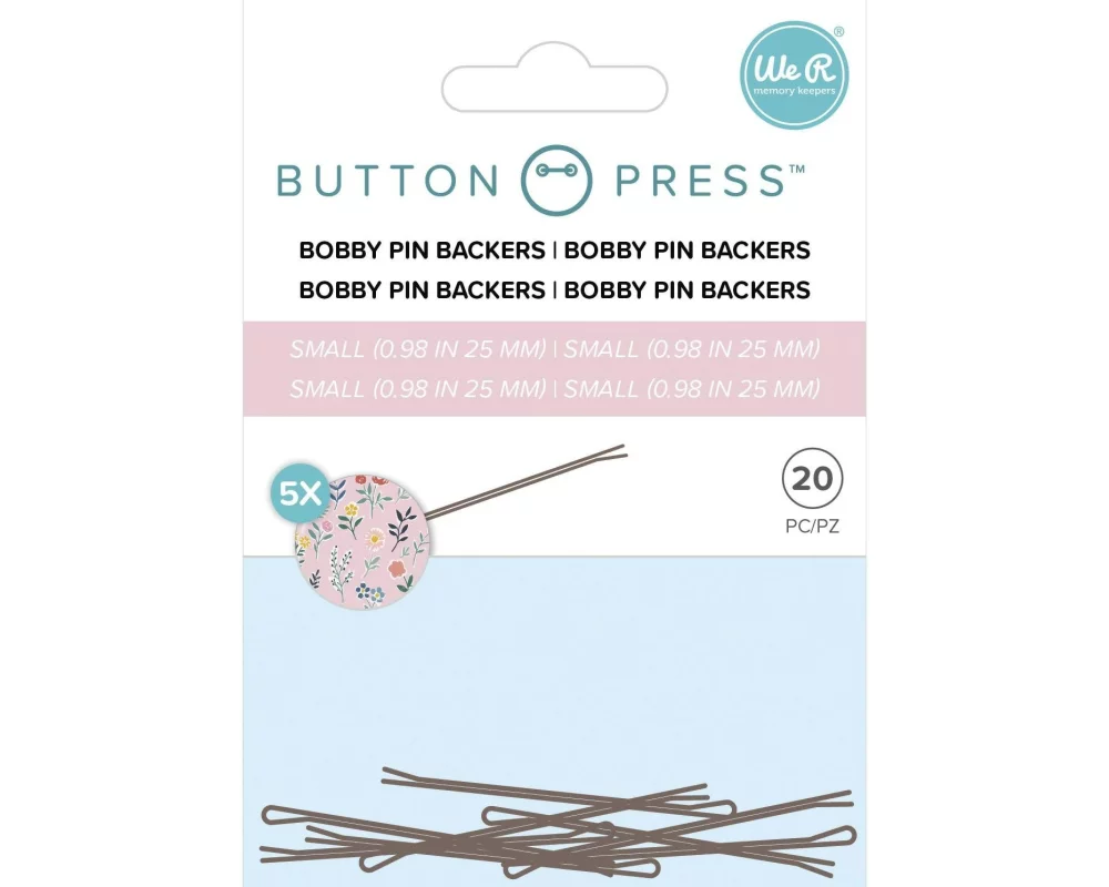 We R Memory Keepers Haarspange Button Press, 5 Stück