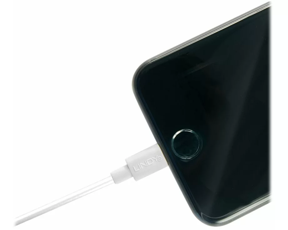 LINDY 3m USB to Lightning Cable white Charge and sync Cable for iPhone iPad & iPod