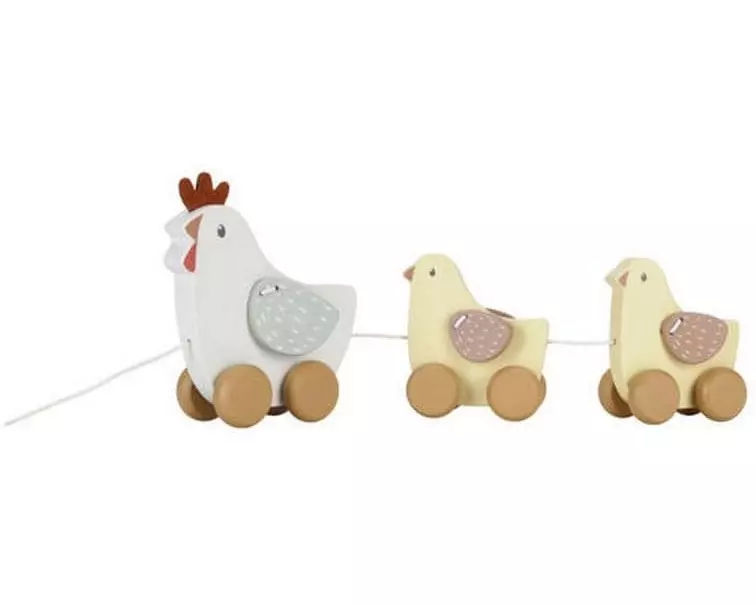 Little Dutch Nachziehspielzeug Hühner Little Farm FSC