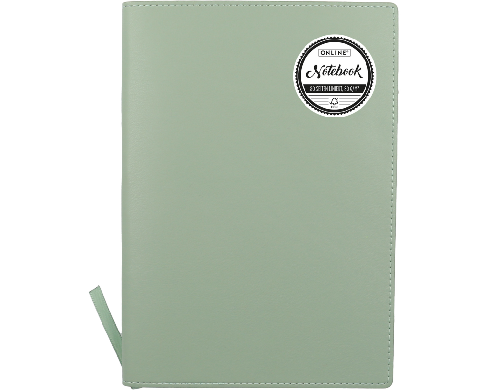 ONLINE Notizbuch Soft Cover A5 16005 mint, liniert 80 Blatt