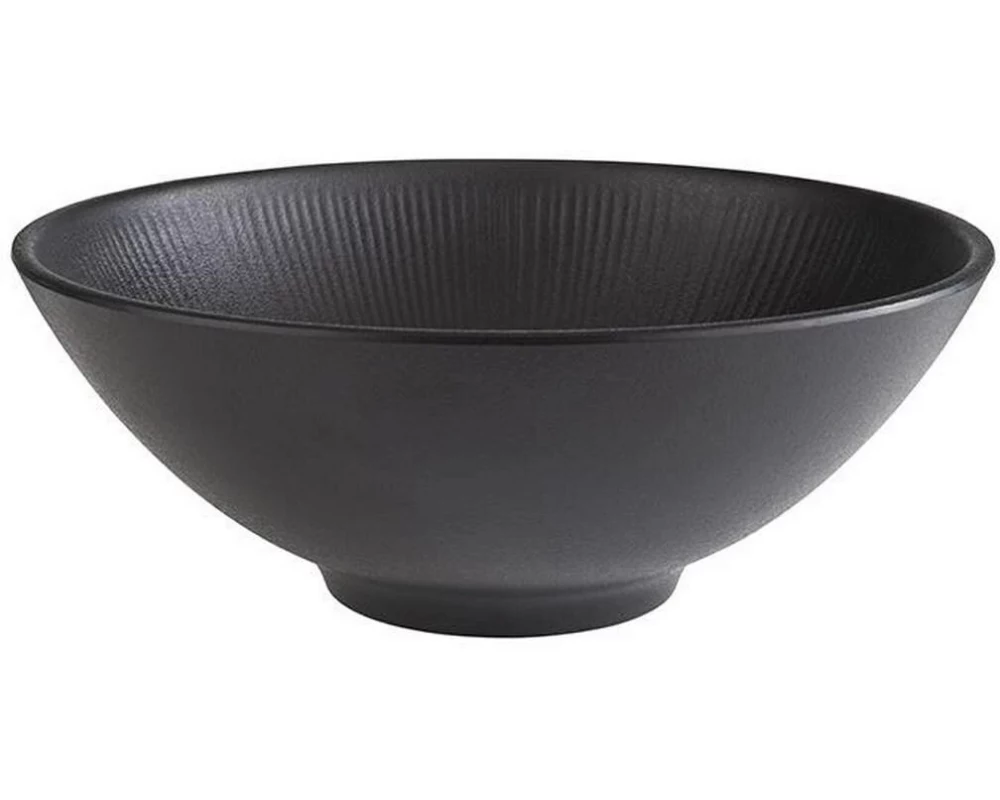 APS Schale APS Bowl Nero Rund 24 cm, Schwarz