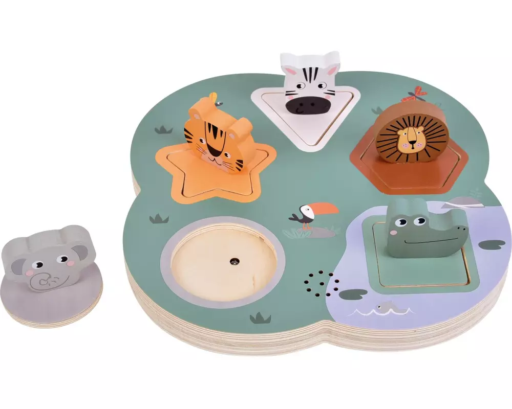small foot Holzpuzzle 3D Tierlaute Safari