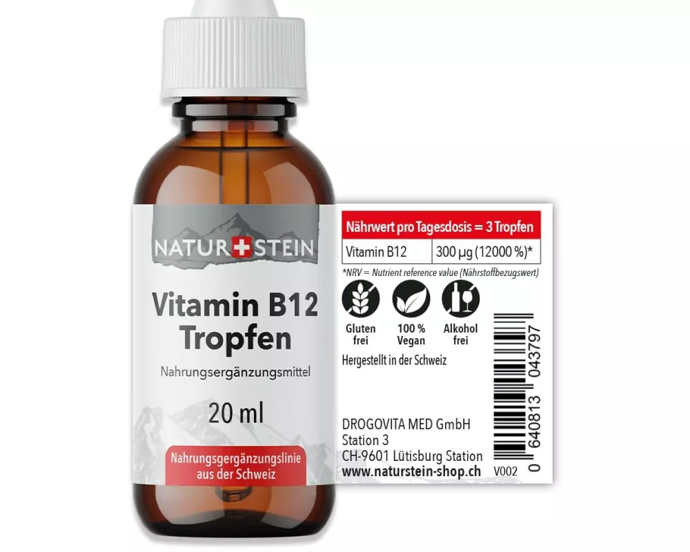 Naturstein Vitamin B12 Tropfen 20 ml