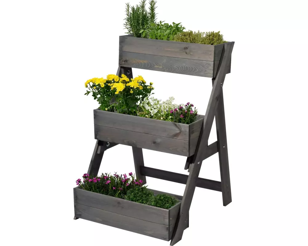 dobar Hochbeet Pflanztreppe 3-stufig
