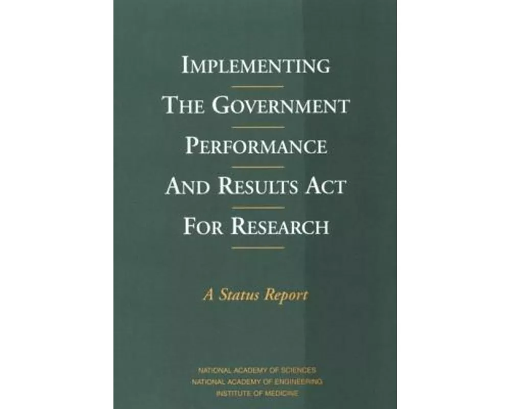Implementing the Government Performance and Results ACT for Research