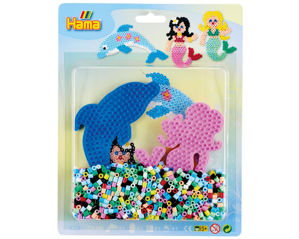 HAMA Bügelperlen Set Midi G1014212-0 Delfin und Meerjungfrau