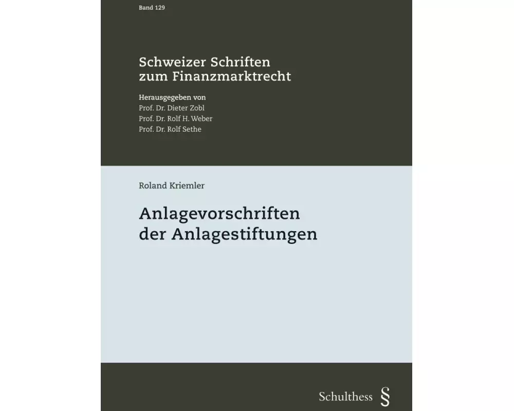 Anlagevorschriften der Anlagestiftungen