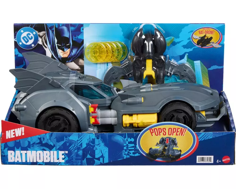 Mattel DC 6" All-Stars Collection Batmobile 40 cm lang, Kanone