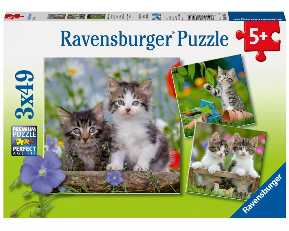 Kinderpuzzle 3x49 Teile - Süße Samtpfötchen