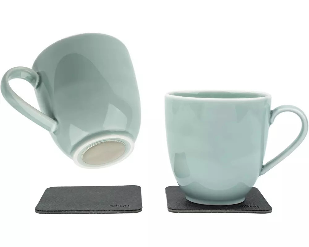 Silwy Magnet-Porzellantassen Cyan