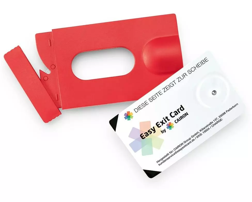 Easy Exit Rettungstool EC-Kartenformat Nothammerfunktion/Gurtschneider