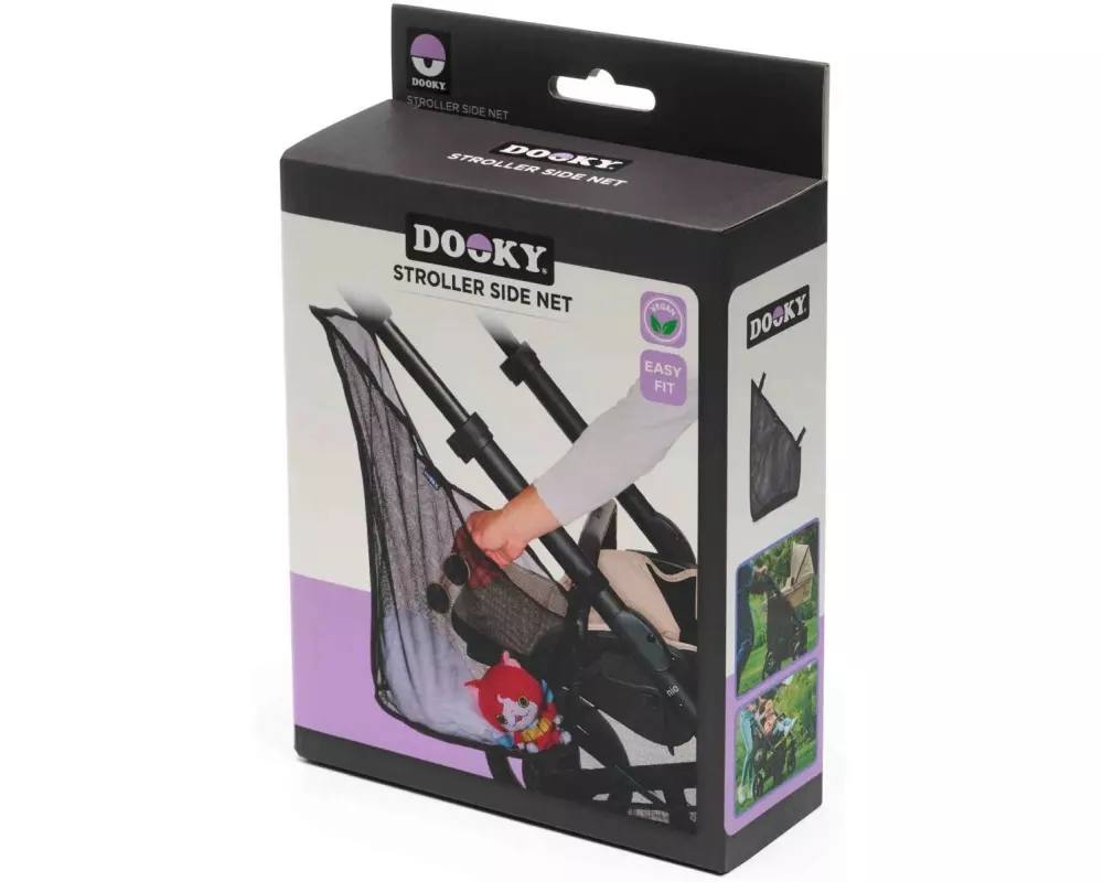 Dooky Kinderwagenseitennetz 60 x 40 cm, Schwarz