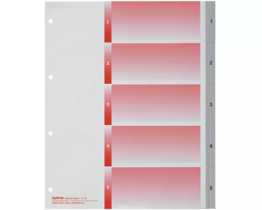 Kolma Register A4 XL KolmaFlex 1-5