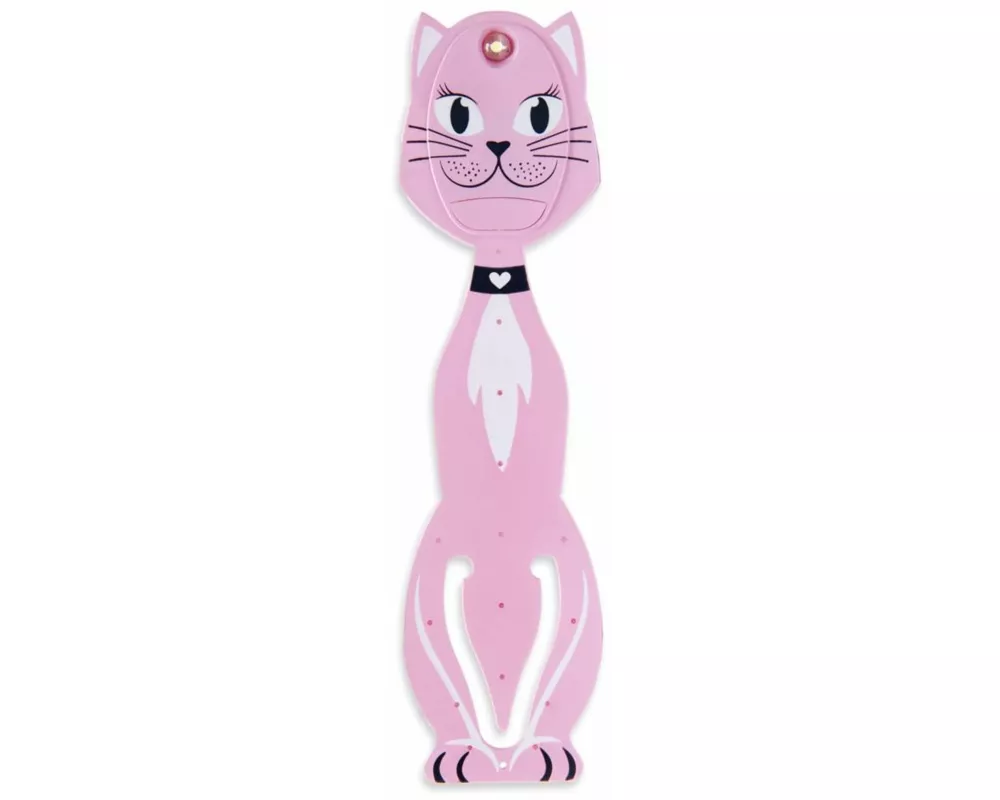 Flexilight Animal Leselicht (Pink Katze) - | 2 in 1 Leselampe & Lesezeichen - LED Leselicht - Geschenk für Leser, Buchliebhaber - Deutsche Ausgabe