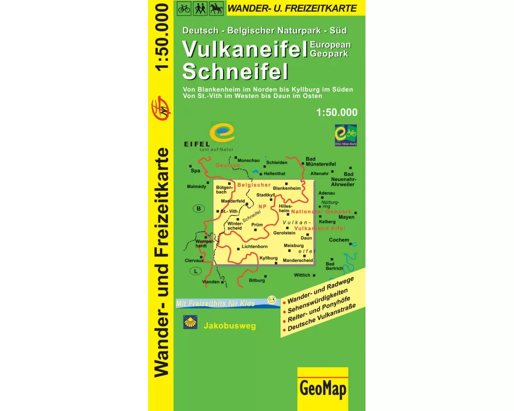 Vulkaneifel Schneifel Wander- und Freizeitkarte
