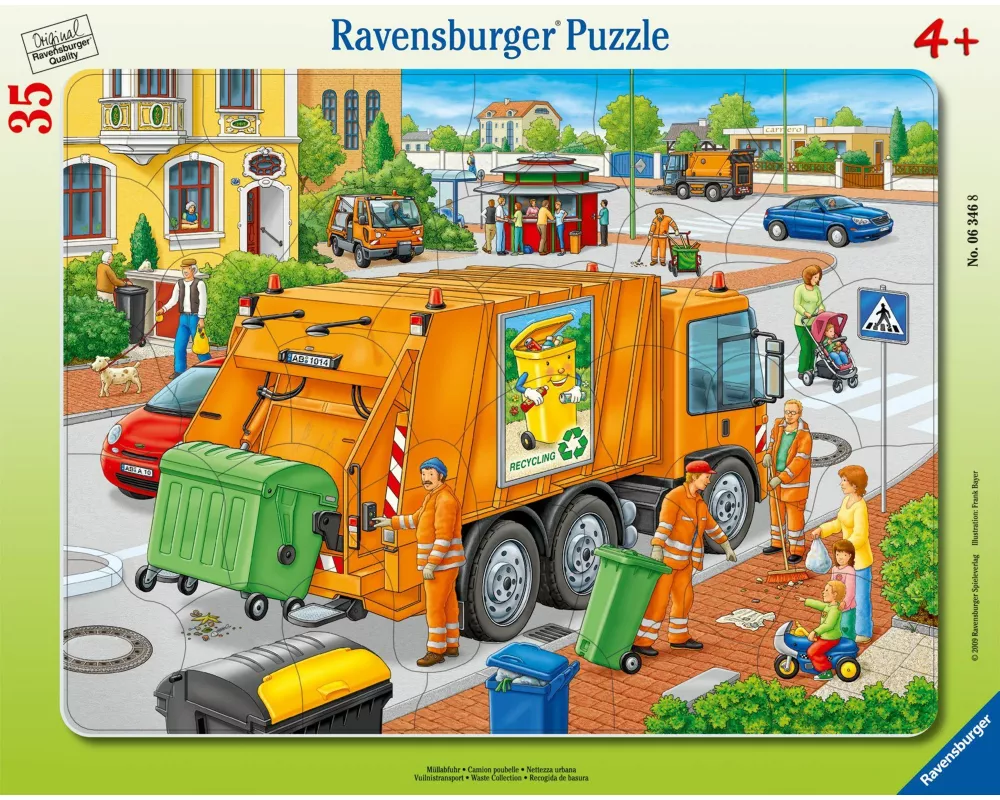 Kinderpuzzle 35 Teile - Müllabfuhr