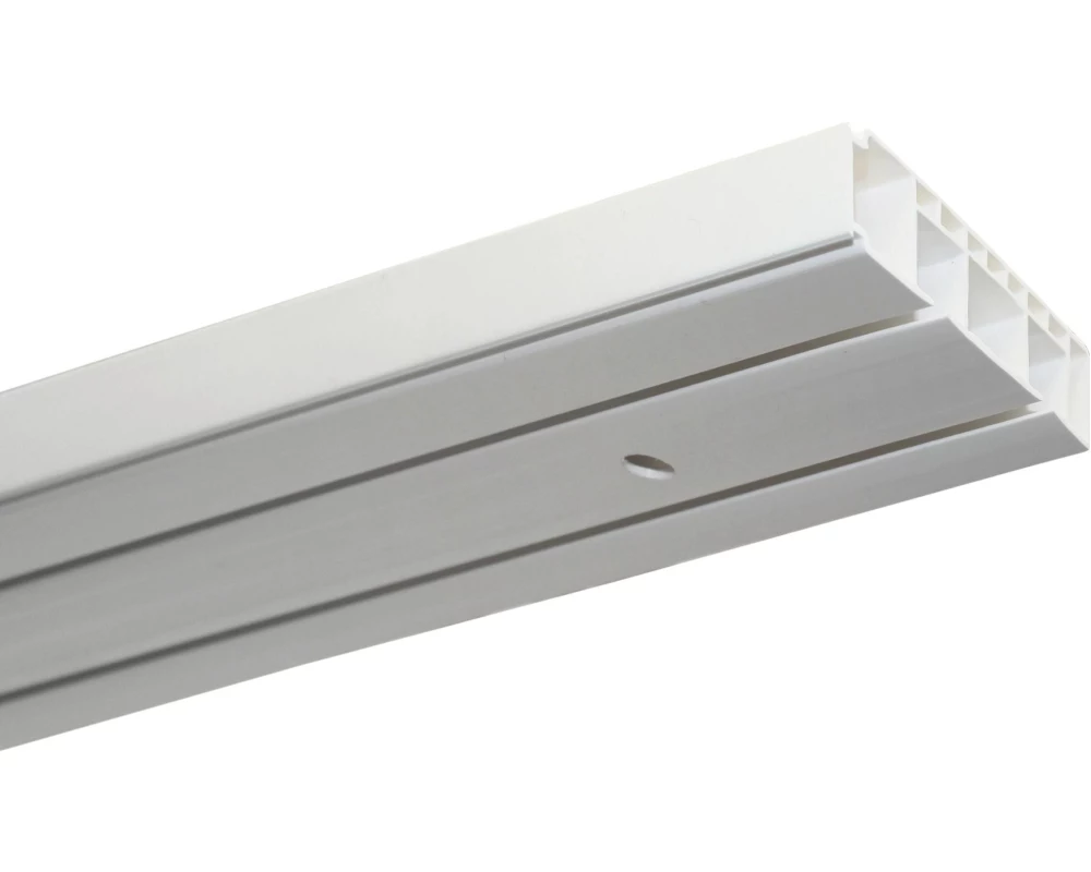 Gardinia Vorhangschiene Set GK2 2-Lauf 220 cm, Weiss