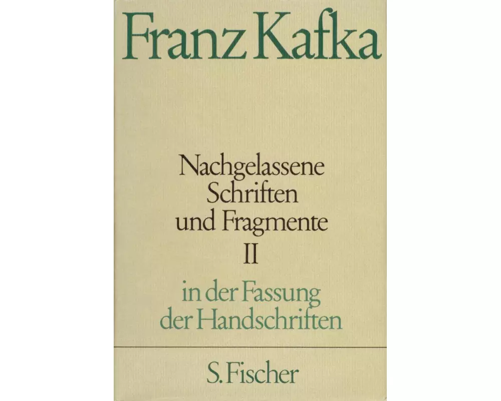 Nachgelassene Schriften und Fragmente II