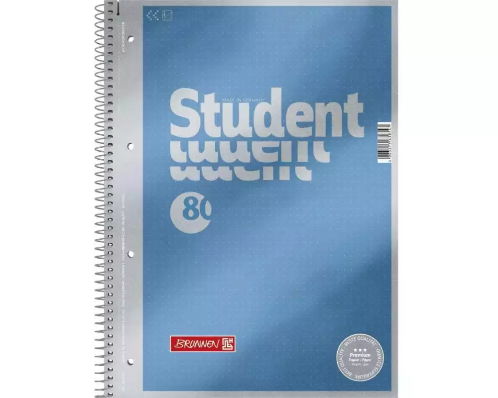 Brunnen Collegeblock Premium Student A4, Dot, 80 Blatt