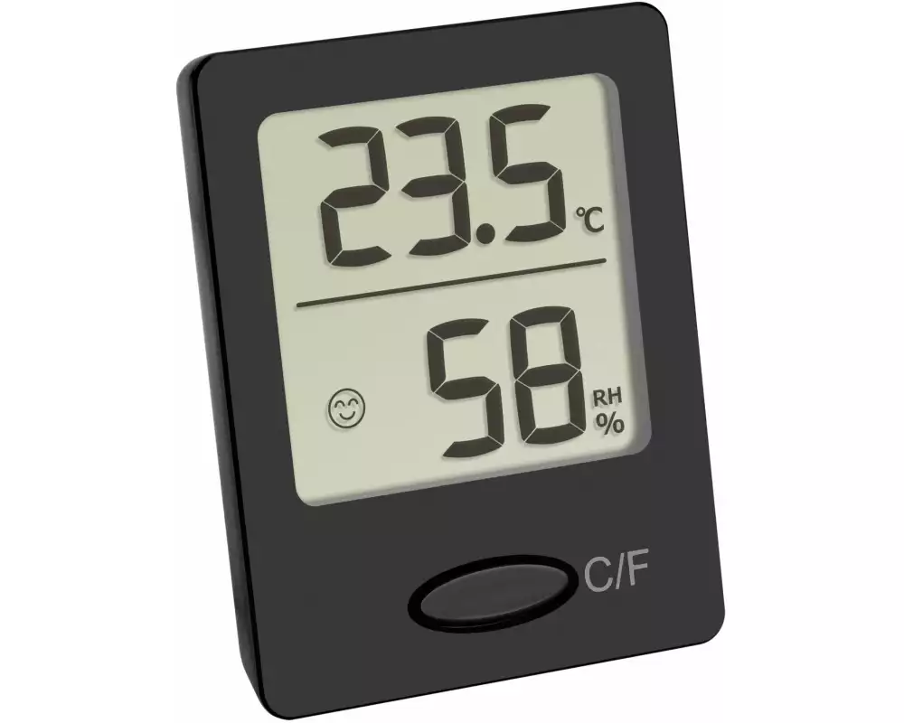 TFA Dostmann Thermo-/Hygrometer Digital Schwarz
