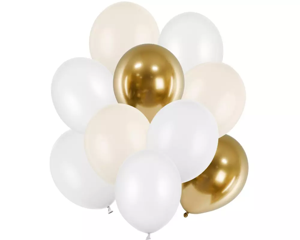 Partydeco Luftballon Set, Goldtöne,10 Stück