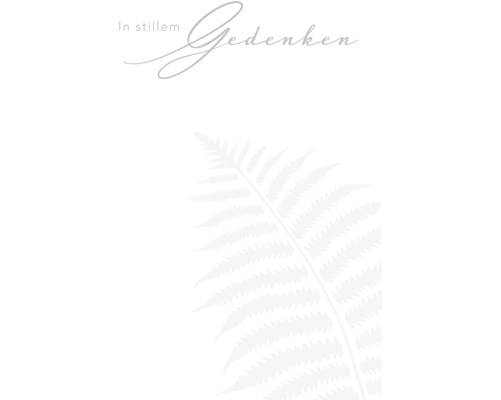 ABC Trauerkarte B6 51990 Farnblatt
