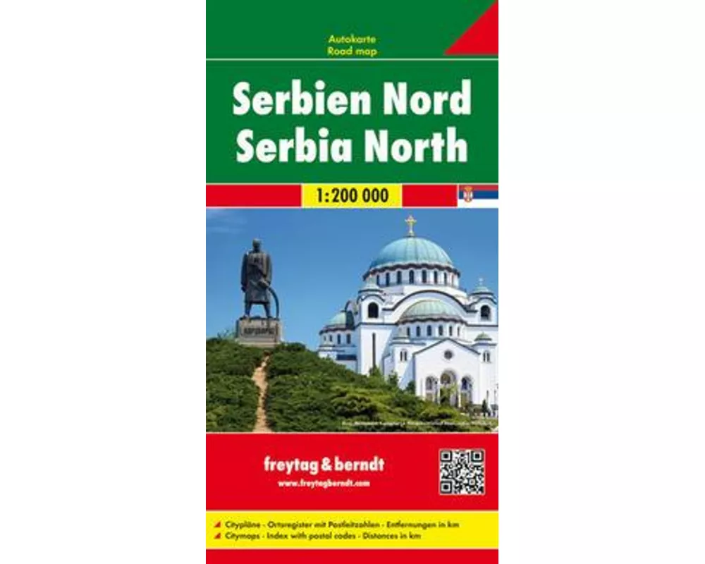 freytag & berndt Straßenkarte Serbien Nord 1:200.000
