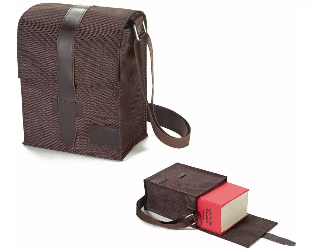 JurSKIN Tragetasche Gr. L (Sartorius) in Kaffee-Braun - perfekt für den LexSKIN Einband