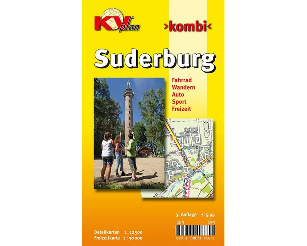 Suderburg, KVplan, Radkarte/Wanderkarte/Stadtplan, 1:30.000 / 1:12.500