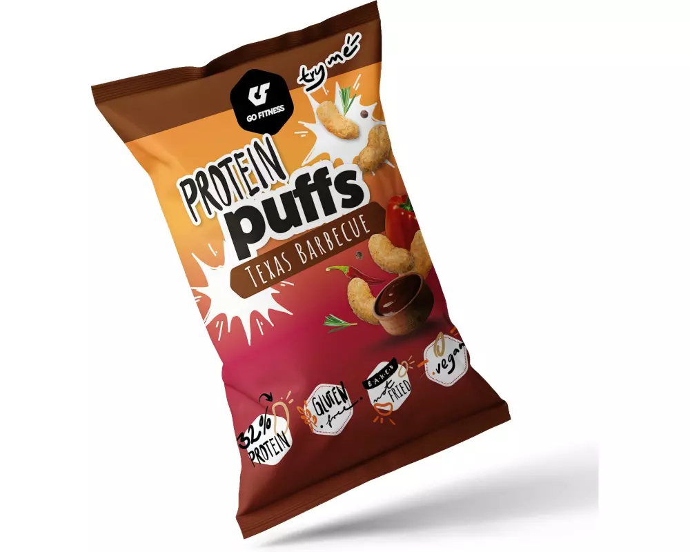Go Fitness Chips & Popcorn Protein Puffs – Texas Barbecue 50 g