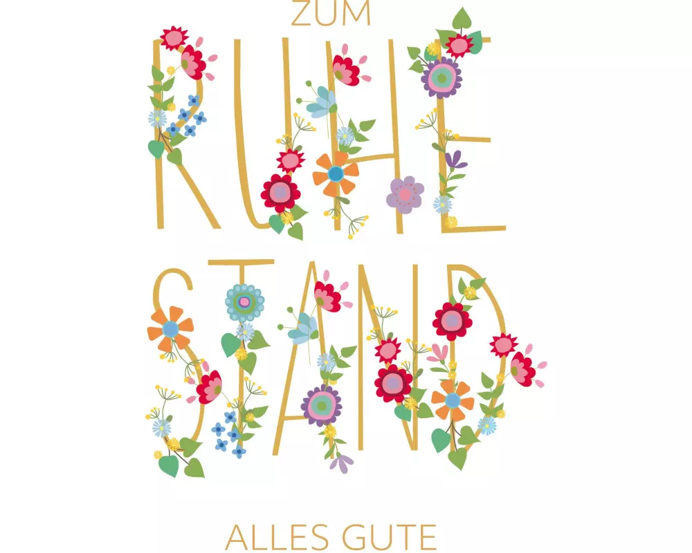 ABC Glückwunschkarte Blumige Buchstaben B6