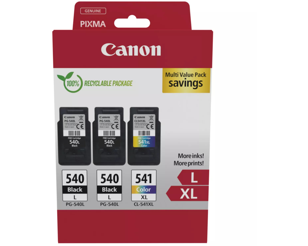 Canon 2xPG-540L/1xCL-541XL 3er Pack Magenta/Yellow/Black/Cyan