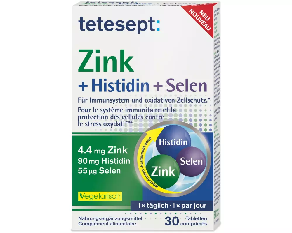 tetesept Zink+Histidin FTA 30 Tabletten