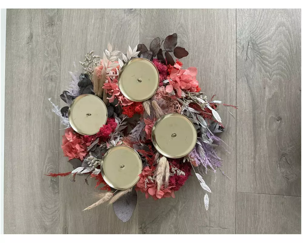 Soli Collection Adventskranz Trockenblumen 30 cm