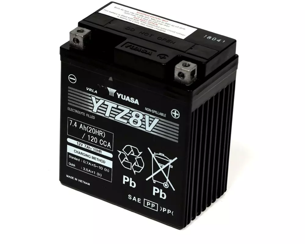 YUASA Motorradbatterie AGM 12V/7.4Ah/120A