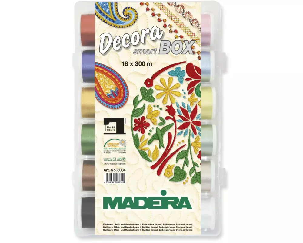 Madeira Stick-, Quilt und Overlockgarn Decora 12 Mehrfarbig