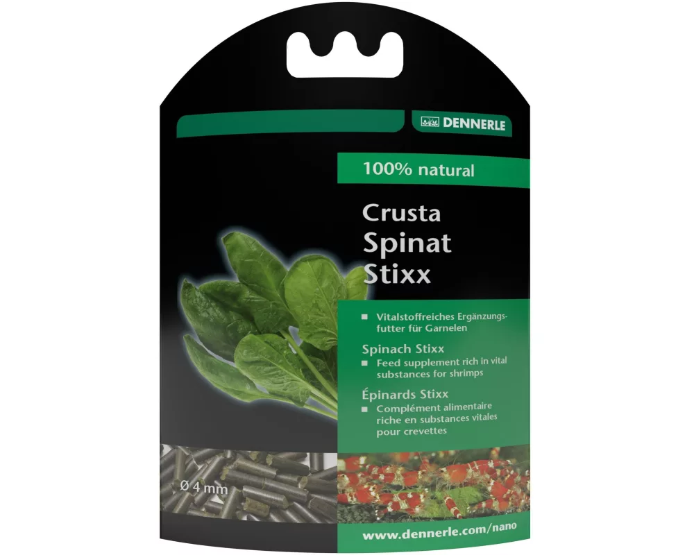 Dennerle Ergänzungsfutter Crusta Spinat Stixx, Ø 4 mm, 30 g