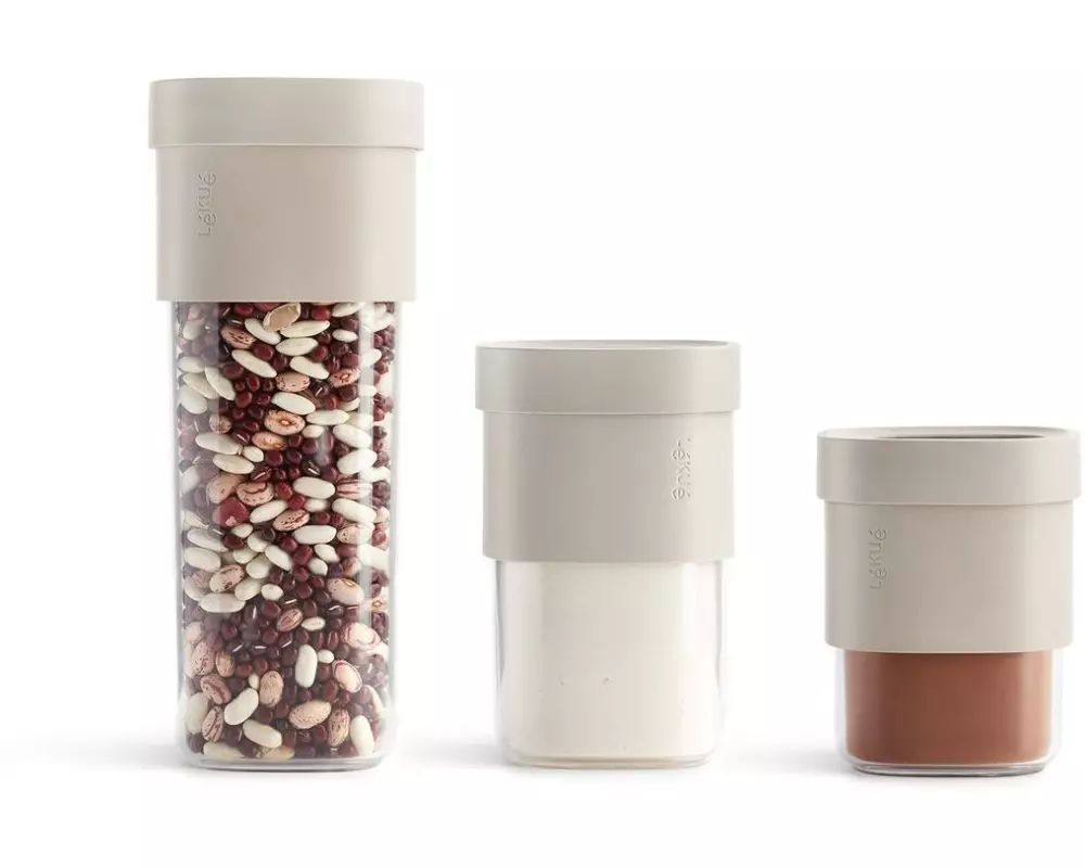 Lékué Vorratsdose Beige, 3er Set