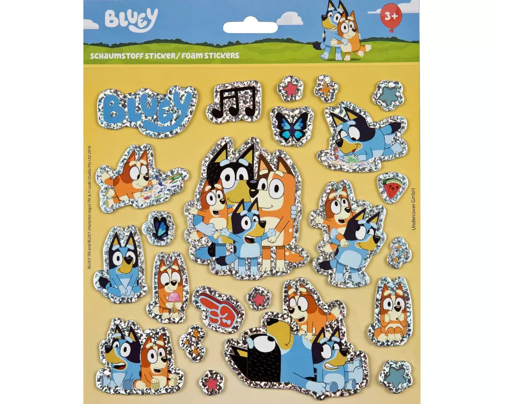 Undercover Motivsticker Bluey mit 20 Stickern