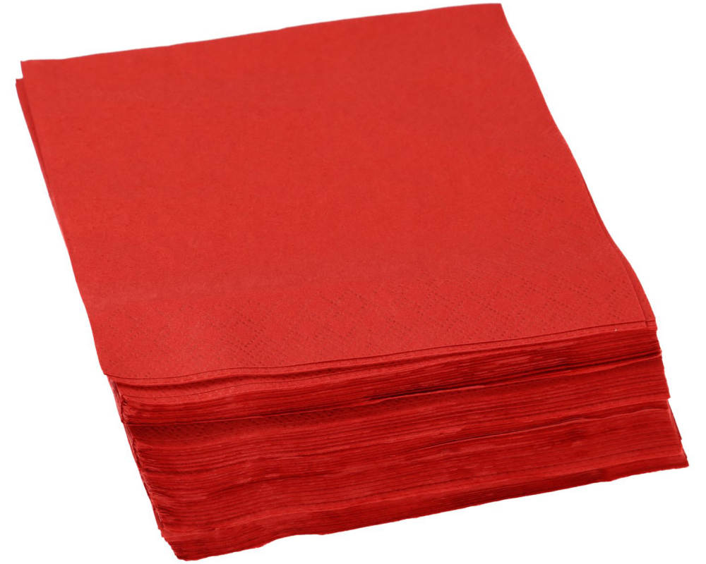 PAPSTAR Servietten 33x33cm 1506.33546 3-lagig, rot, 50 Stk.