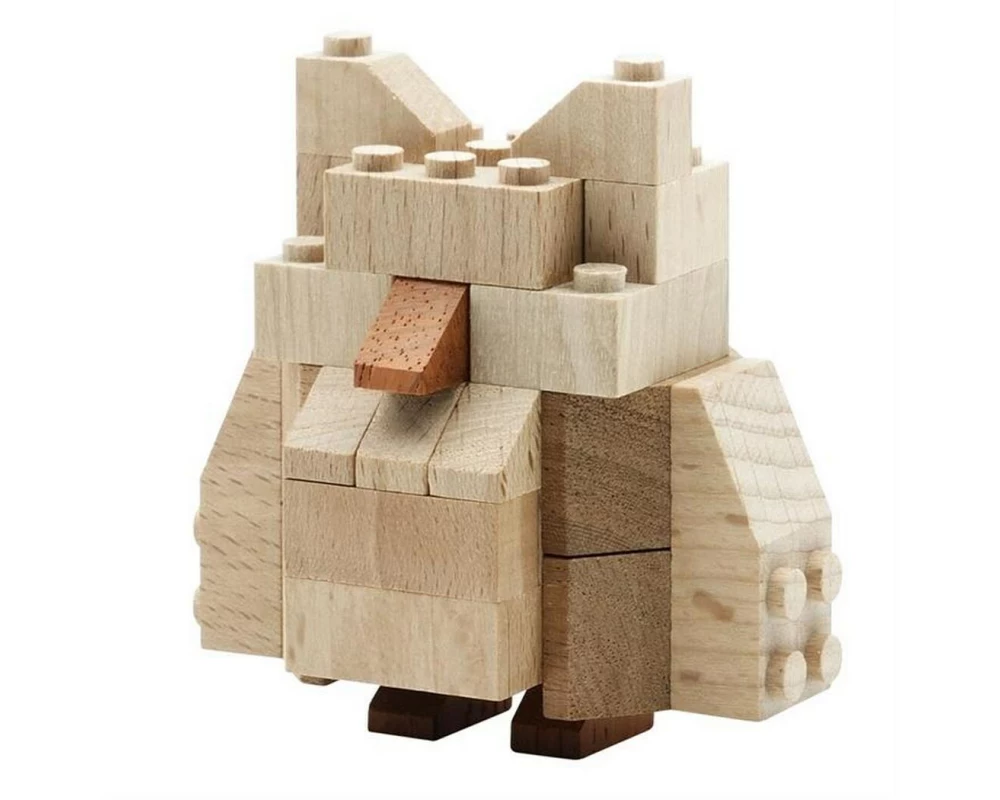 Timblo Holz Klemmbausteine Eule