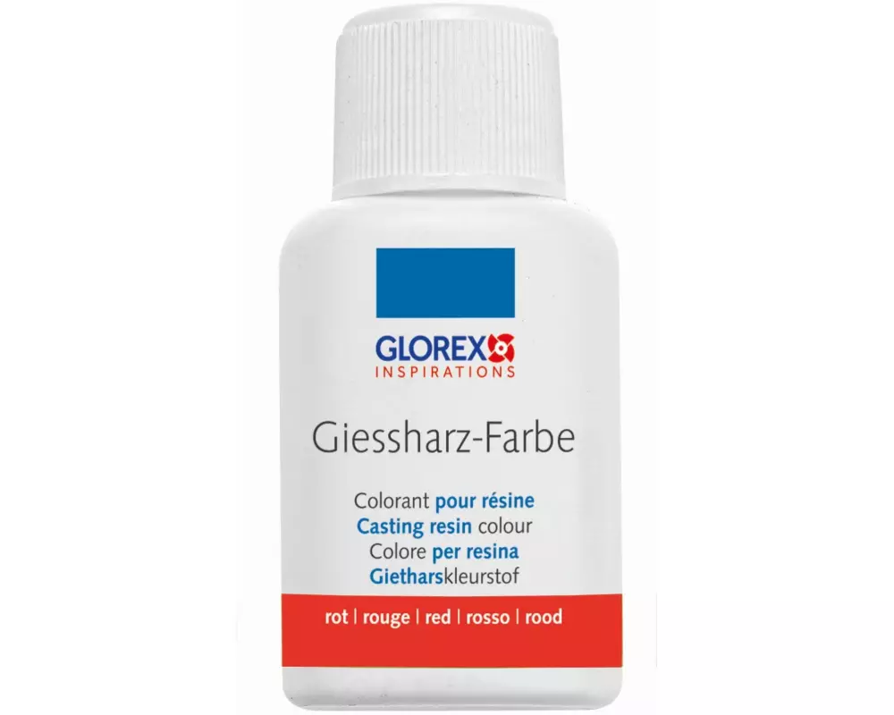 Glorex Farbpigmente Giessharz Farbe 20 ml, Rot