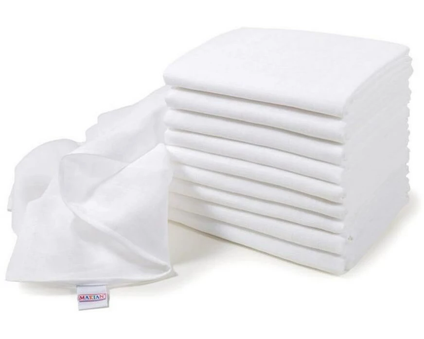 MAKIAN Mulltuch 10er Pack, 30 x 30 cm