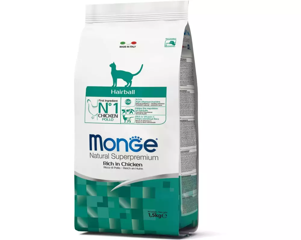 Monge Trockenfutter Katze Hairball Huhn 1.5 kg