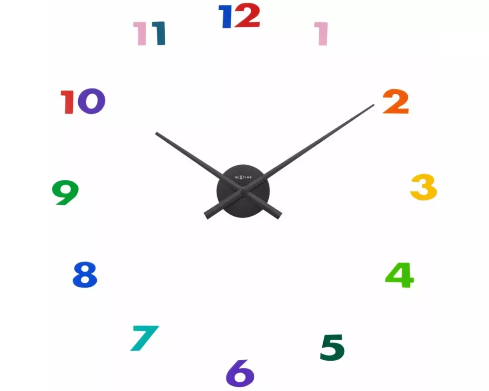 NeXtime Wanduhr Small Hands Mehrfarbig