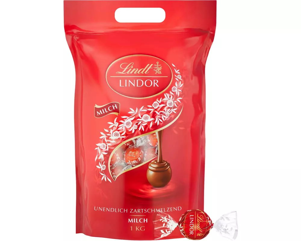 Lindt Schokoladen-Pralinen Lindor Kugeln Milch 1 kg
