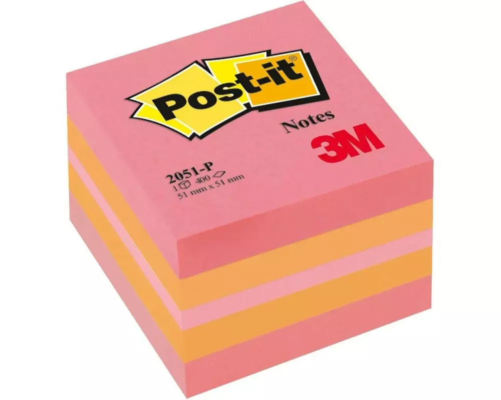 Post-it Notizzettel Mini Cubes 5.1 x 5.1 cm, Pink